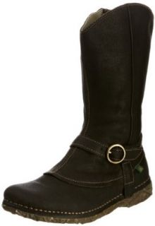 El Naturalista N982 Womens Ladies Black Leather Flat Boot (37 EU, Black) Shoes