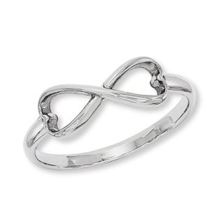 Heart Shaped Infinity Ring in Sterling Silver   Zales