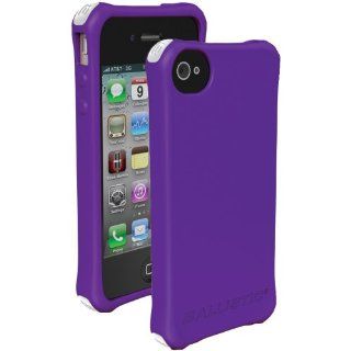 Ballistic LS0864 N985 Smooth Series Case for Apple iPhone 4/4S   1 Pack   Retail Packaging   Purple with White, Purple, Black and Teal Bumpers Cell Phones & Accessories