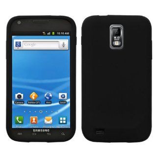 T Mobile Samsung Galaxy S II / SGH T989 Silicone Skin Soft Phone Cover   Black Cell Phones & Accessories