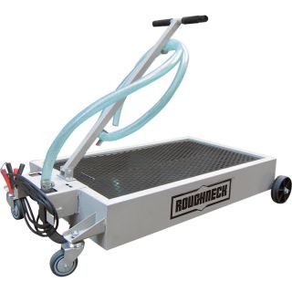 Roughneck Oil Drain Dolly with Pump — 15-Gal. Capacity, 12V  Low Profile