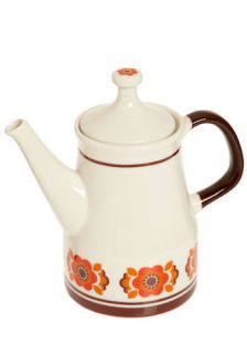 Flowering Tea Pot  Mod Retro Vintage Kitchen