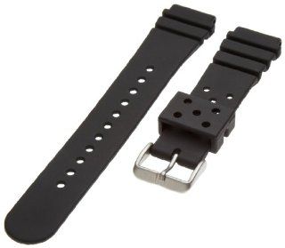 Hadley Roma Men's MSM960RA 200 20 mm Black Rubber Watch Strap Watches