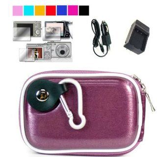 Canon Nb 4l Nb4l Charger Set + Camrea Case for Canon Powershot Sd30 Sd40 Sd200 Sd300 Sd400 Sd430 Sd450 Sd600 Sd630 Sd780 Sd960is Sd1100i (Purple Candy Glossy)  Camera Cases  Camera & Photo