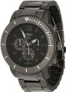 MENS  NY LONDON Gunmetal Chronograph Link Face Watch [9220] Watches