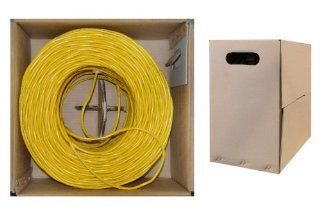 Cable Wholesale CAT5E, UTP, Bulk Cable, Stranded, 350MHz, 24 AWG, Yellow, 1000 ft Computers & Accessories