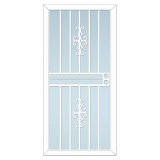LARSON Courtyard White Steel Security Door (Common 36 in x 81 in; Actual 38.06 in x 80.03 in)