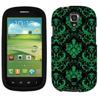 Samsung Galaxy Stratosphere II Green Damask on Black Phone Case Cover Cell Phones & Accessories