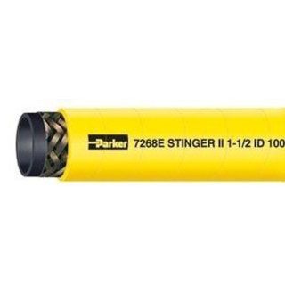 Parker Stinger II Series 7268E Yellow Neoprene Mine Air & Water Hose, 1000 psi Maximum Pressure, 100' Length, 1" Hose ID
