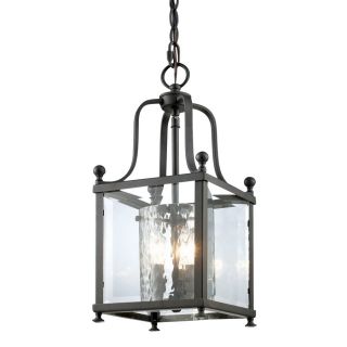 Z Lite Fairview 8.25 in W Bronze Mini Pendant Light with Clear Shade