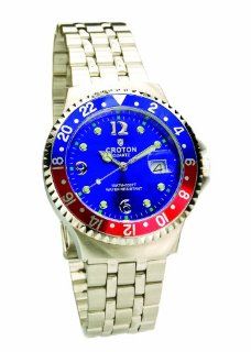 Croton Men's CA301020RDBL Blue Dial Stainless Steel Dive Watch Watches