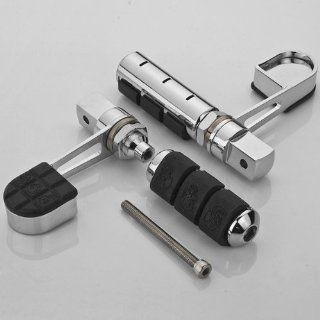 One Pair Skull Design Billet Steel Large Driver Foot Pegs with Stirrup Heel Rest For Harley Sportster Softail Dyna Fat Boy Automotive