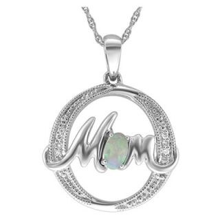 and diamond accent mom circle pendant in sterling silver $ 79 00 10 %