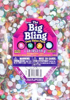 The Big 1 Bag of Rhinestones   Colored Round Rhinestones in Assorted Sizes Toys & Games