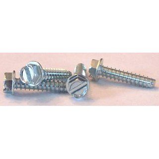 14 X 1 1/4 Self Tapping Screws Slotted / Hex Washer Head / Type B / Steel / Zinc / 2,000 Pc. Carton