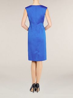 Alexon Electric blue sateen rosette dress
