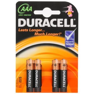 Duracell AAA 1.5V Batteries   4 pack      Electronics