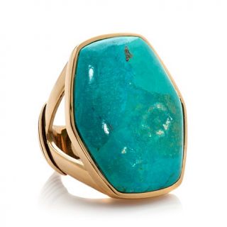 Studio Barse Kingman Turquoise Bronze "Link" Statement Ring