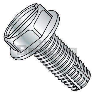 Bellcan BC 1420FSW Slotted Indented Hex Washer Thread Cutting Screw Type F Fully Threaded Zinc 1/4 20 X 1 1/4 (Box of 2000) Hex Bolts