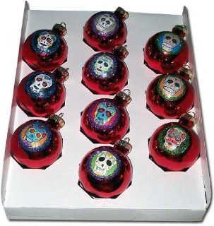 Mexican Christmas Ornaments Day of the Dead   Christmas Ball Ornaments