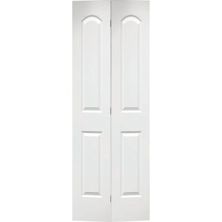 ReliaBilt 2 Panel Round Top Hollow Core Smooth Molded Composite Bifold Closet Door (Common 80.75 in x 24 in; Actual 79 in x 23.5 in)