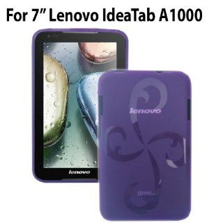 HappyZone Rubberized TPU Skin Case Cover (Purple) For Lenovo IdeaTab A1000 Tablet Computers & Accessories