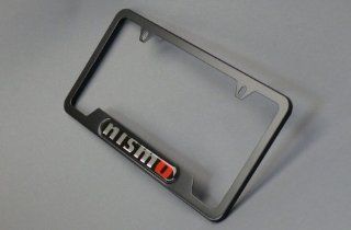 Black Stainless Genuine Nissan Nismo License Plate Frame w/ Free Lanyard 999MB AV000BK Automotive