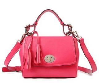 Dissia Sweet Lady Tassels Genuine Leather Shoulder Bag,Handbag,Rose Clothing