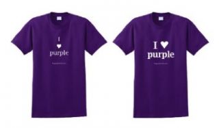 "I Heart Purple" Slogan Shirt Clothing