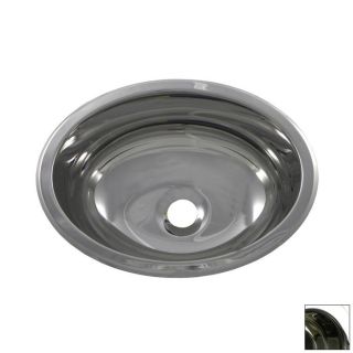 Opella Polished Stainless Steel Stainless Steel Oval Bathroom Sink