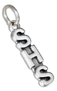 Sterling Silver "Shs" High School Initial Charm Jewelry