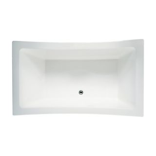 Jacuzzi Allusion 72 in L x 36 in W x 26 in H White Acrylic Rectangular Drop In Bathtub with Center Drain