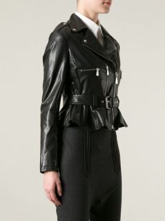 Mcq By Alexander Mcqueen Peplum Leather Jacket   Chin's