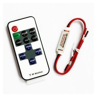 SUPERNIGHT (TM) RF Wireless Remote Control Mini Dimmer For Single Color LED Light Strip 5V 24V   Mini Pwm Led Strip Controller  