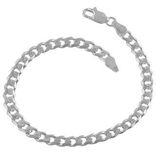 Sterling Silver 4.6 mm Curb Link Bracelet (7 Inch) Jewelry