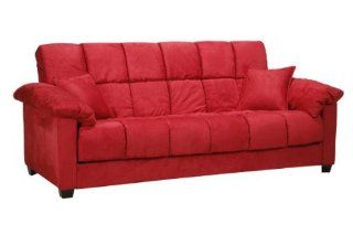 Madrid Sofa Bed in Microfiber Crimson   Handy Living   MDR1 S1 AAA47   Sleeper Sofas