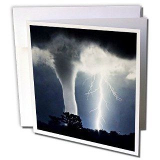 gc_44853_1 Florene Nature   Tornado & Lightning   Greeting Cards 6 Greeting Cards with envelopes 
