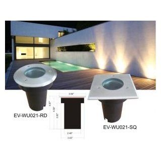 Pack of ONE (1), Square Recessed Stainless Steel Light MR16, Walk/Drive over, IP6   Landscape In Ground Lights  