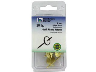 Quick picture hangers, bright brass, pack of 7 