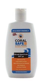 Coral Safe All Natural SPF 50 Biodegradable Sunscreen Health & Personal Care