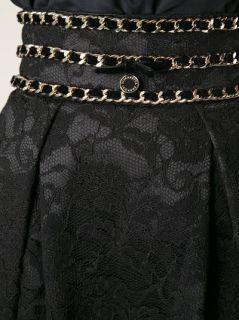 Elisabetta Franchi Pleated Lace Skirt