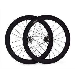 Baixiang 700c 60mm Track Bike Carbon Clincher Wheels Fixed Gear Bicycle Wheelset  Sports & Outdoors