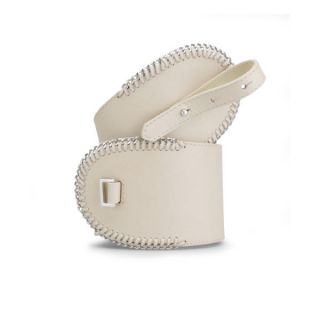 French Connection Womens Briony Whipstitch Leather Waist Belt   Cream      Womens Accessories