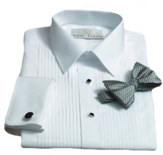 Tuxedo Shirt By Neil Allyn   100% Cotton with Laydown Collar and French Cuffs (15.5   32/33) at  Mens Clothing store Tuxedo Shirts For Men