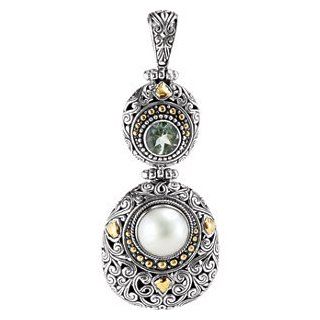 IceCarats Designer Jewelry Filigree Design Freshwater Cultured Mabe Pearl Pendant IceCarats Jewelry