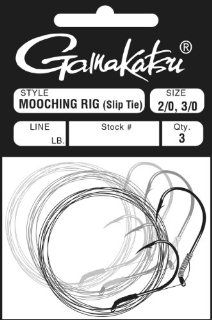 Gamakatsu Slip Tie Mooching Rig 4/0, 5/0 Hooks (Red, 30 Pounds Leader)  Fishing Hooks  Sports & Outdoors
