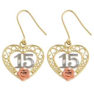 earrings in 14k tri tone gold orig $ 219 00 153 30 clearance