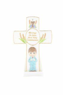 Precious Moments "Blessings On Your First Holy Communion" Boy Cross   Wall Crosses