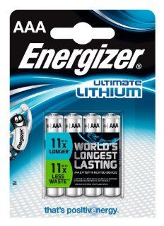Eveready Energizer AAA Lithium 1.5v Batteries   4 Pack Health & Personal Care
