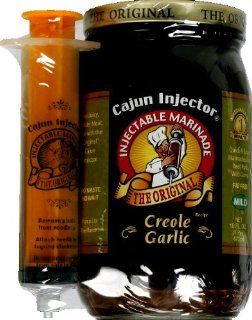 Cajun Injector Creole Garlic Injectable Marinade 16oz (Pack of 2)  Gourmet Marinades  Grocery & Gourmet Food